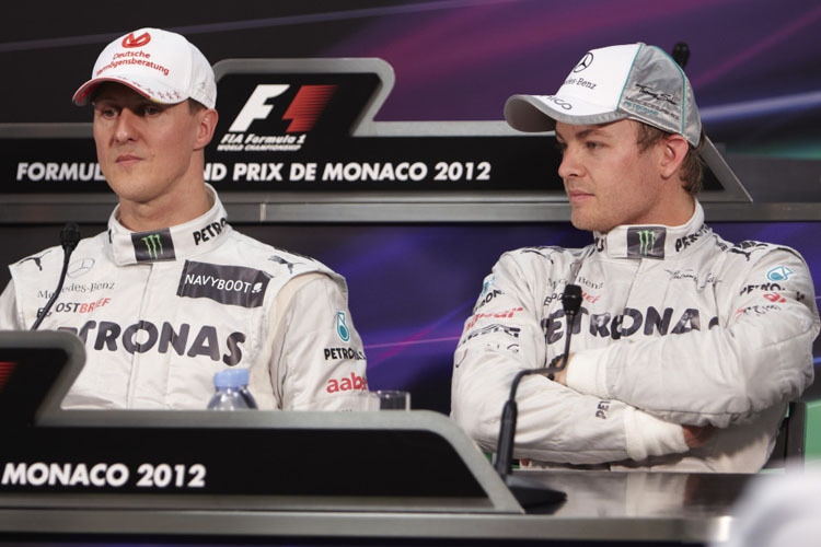Michael Schumacher und Nico Rosberg