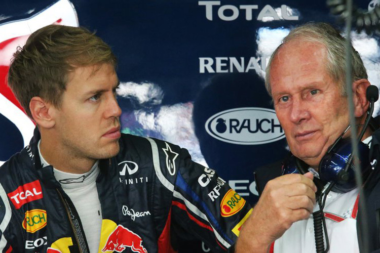 Sebastian Vettel und Dr. Helmut Marko