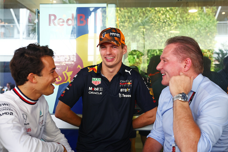 Nyck de Vries mit Max und Jos Verstappen
