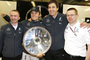 Paddy Lowe, Nico Rosberg, Toto Wolff und Andy Cowell nach dem Sieg in Australien