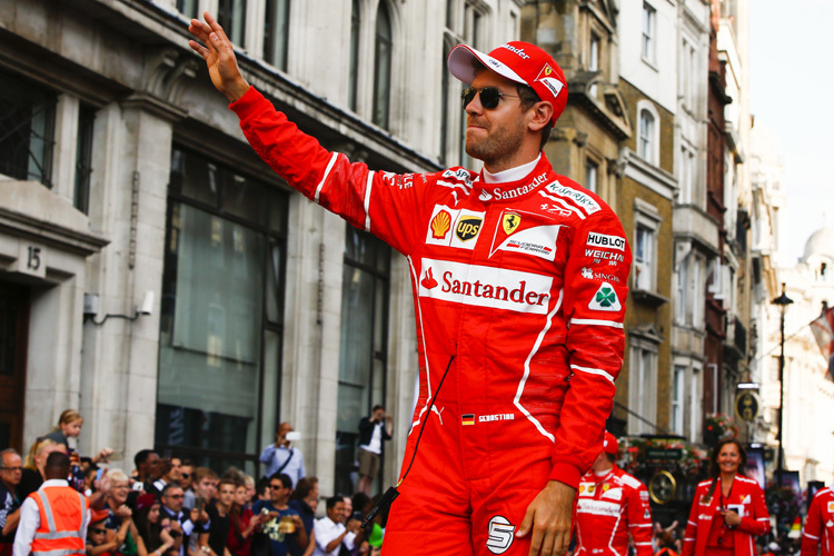 Sebastian Vettel in London