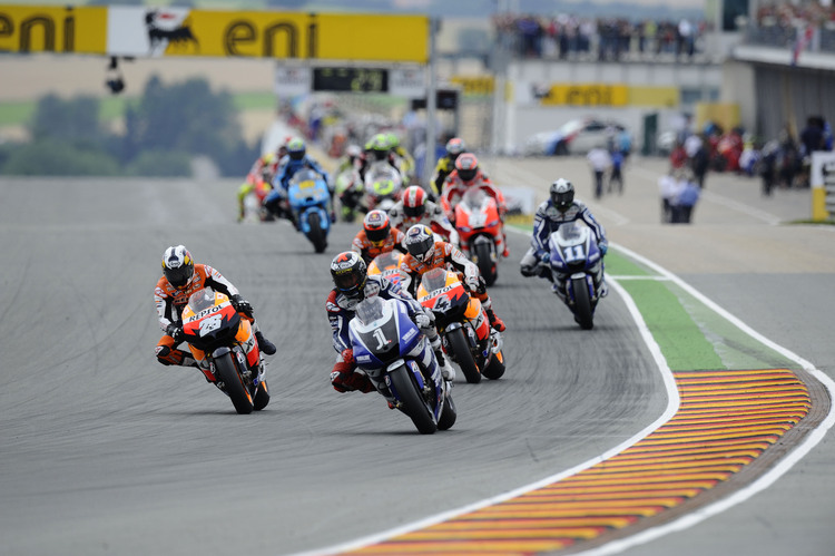 MotoGP-Action auf dem Sachsenring