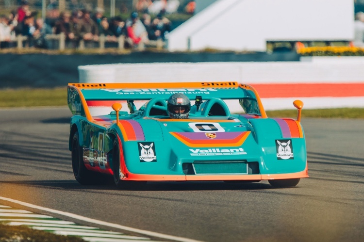 So sah der restaurierte Porsche 917/30-001 im Jahre 2019 beim Goodwood Members Meeting aus