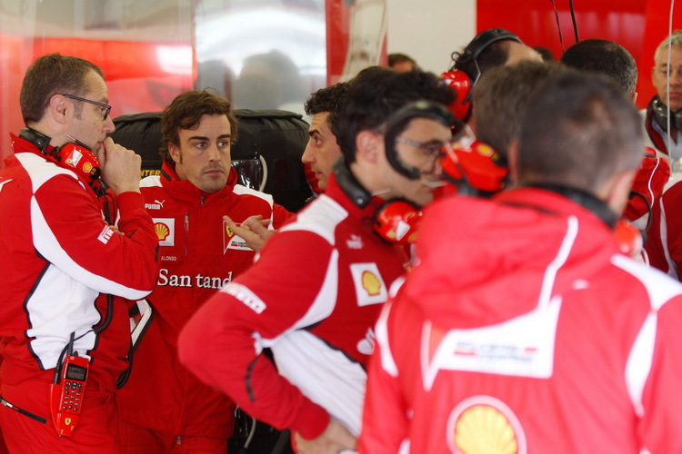 So auch bei Fernando Alonso bei Ferrari