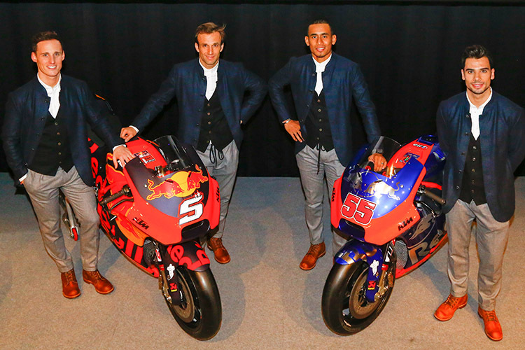 Das MotoGP-Aufgebot von KTM: Espargaró, Zarco, Syahrin und Oliveira