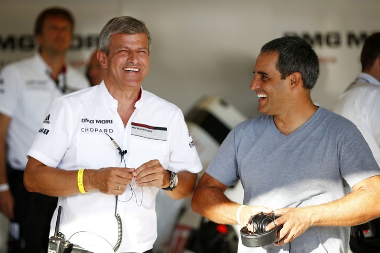 Alte Bekannte: Mit Porsche-LMP1-Leiter Fritz Enzinger (li.) arbeitete Juan Pablo Montoya bereits in der Formel 1