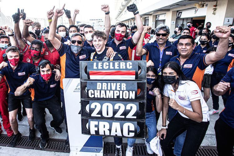 Ferrari-Junior Arthur Leclerc durfte zwei Rennen vor dem Ende den Titel in der Formula Regional Asia bejubeln
