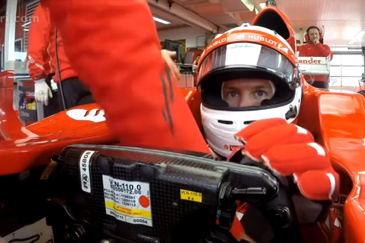 Sebastian Vettel vor seinem ersten Ferrari-Test in Fiorano