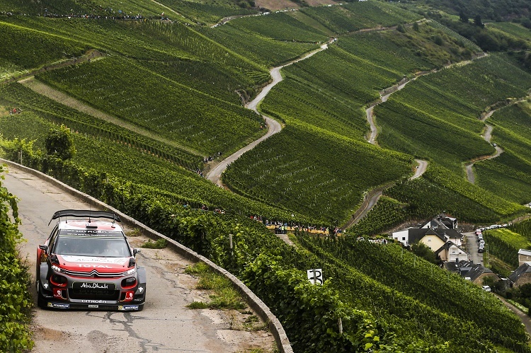 Deutschland-Leader Andreas Mikkelsen in den Weinbergen