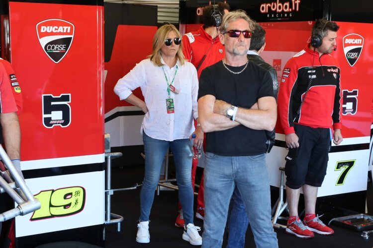 Carl Fogarty in der Box von Alvaro Bautista in Laguna Seca 2019