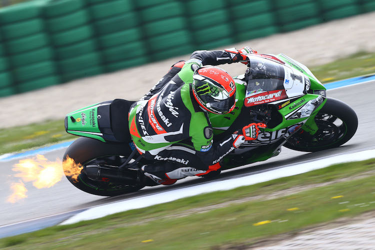 Tom Sykes und seine Kawasaki sind Feuer und Flamme