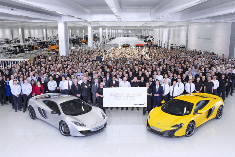 Der 12C Nr. 1 und der gelbe 650S, die Nr. 5000