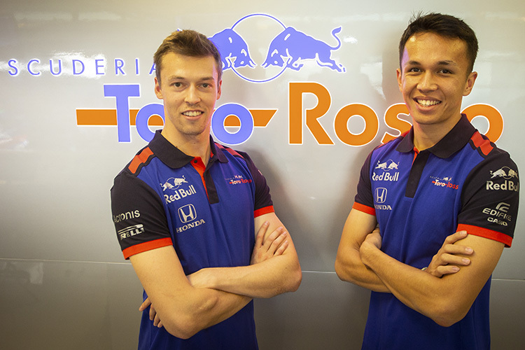 Daniil Kvyat und Alex Albon