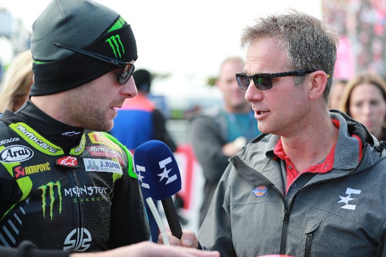 Jamie Whitham 2018 im Gespräch mit Jonathan Rea 