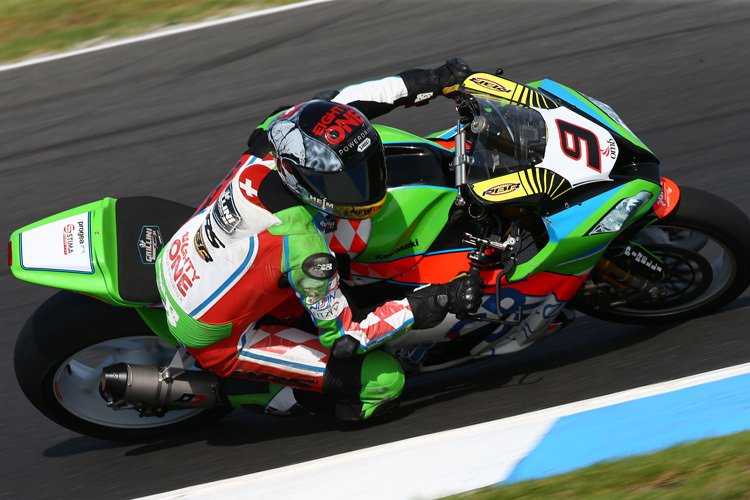 Dominic Schmitter auf der Grillini Kawasaki