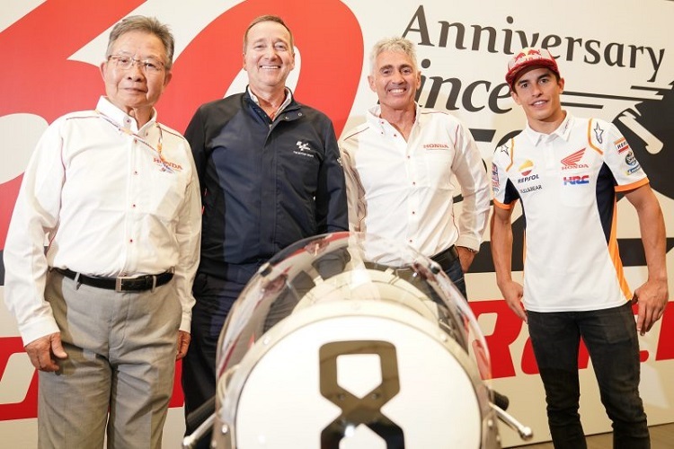 Kuwata, Spencer, Doohan und Márquez (v.l.n.r.) in Assen