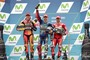 Aragón: Lorenzo siegte, Espargaró (li.) setzte sich gegen Crutchlow (re.) durch