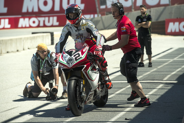 Leon Camier hatte am Wochenende in Laguna Seca diverse technische Probleme