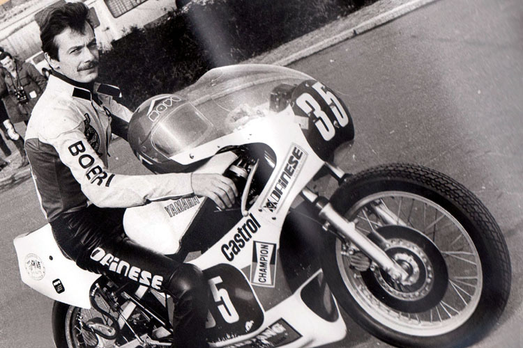 Harald Merkl 1979 mit der Yamaha