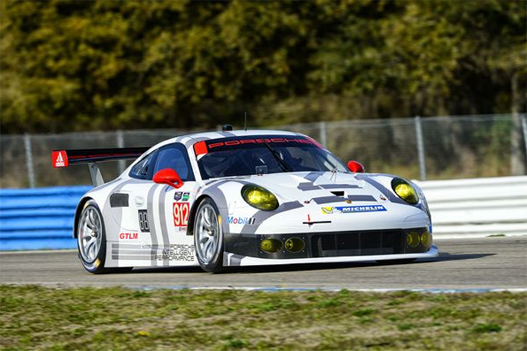 Porsche 911 RSR im neuen Look am Dienstag in Sebring