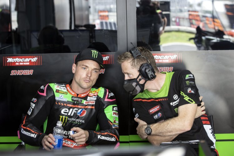 Alex Lowes und sein Cheftechniker Marcel Duinker