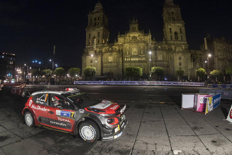 Nur ein Teil-Erfolg – Super-WP im Zentrum von Mexiko-Stadt, im Foto Sieger Kris Meeke