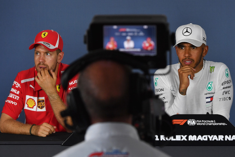 Sebastian Vettel und Lewis Hamilton