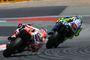 Marc Márquez musste in Barcelona mit dem zweiten Platz hinter Yamaha-Star Valentino Rossi vorlieb nehmen