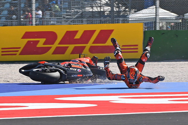 Danilo Petrucci stürzte im FP3 am Samstag schwer