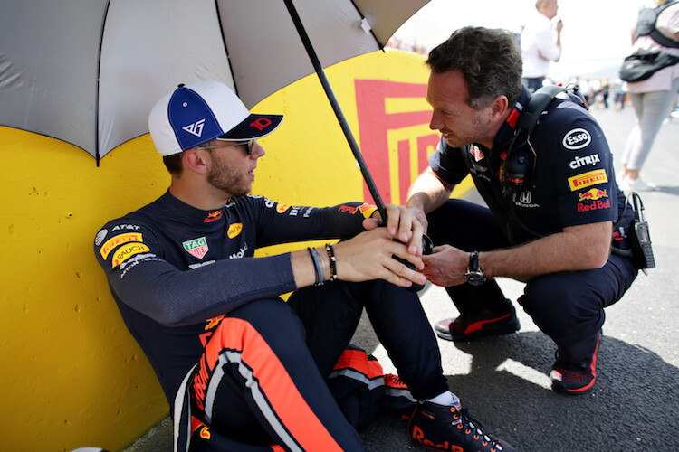 Pierre Gasly und Christian Horner