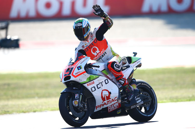 Danilo Petrucci sorgt sich um den Reifenverschleiss seiner Ducati GP14.2