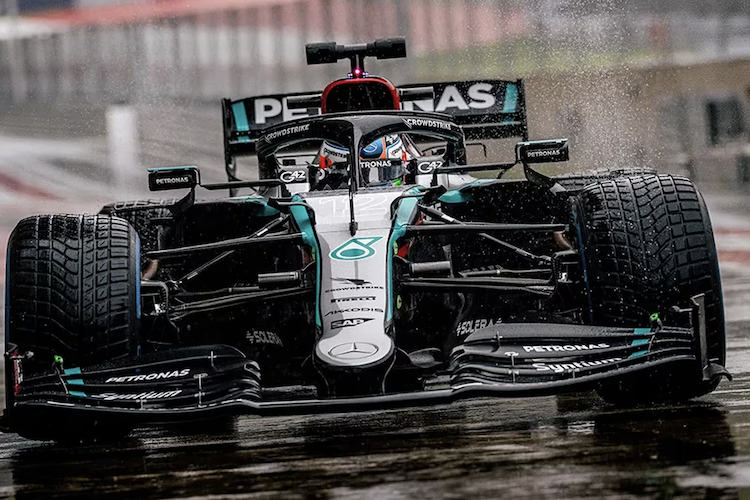 Kimi Antonelli beim Privattest von Mercedes in Silverstone