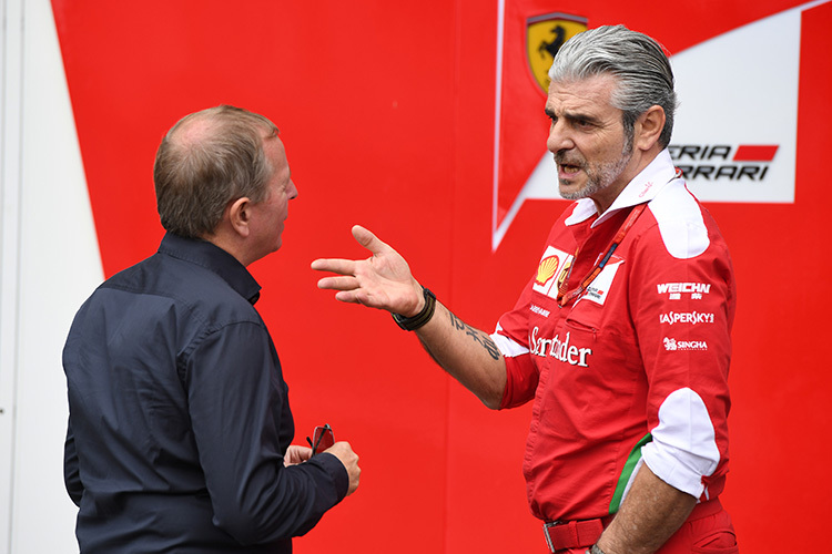 Martin Brundle und Maurizio Arrivabene