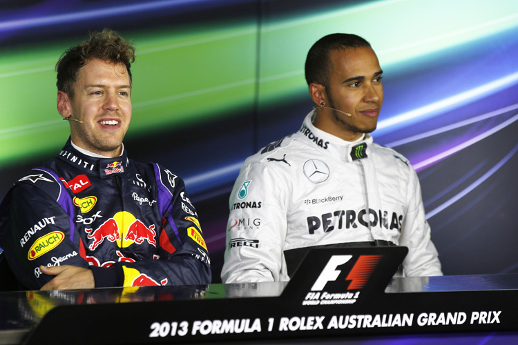 Sebastian Vettel und Lewis Hamilton