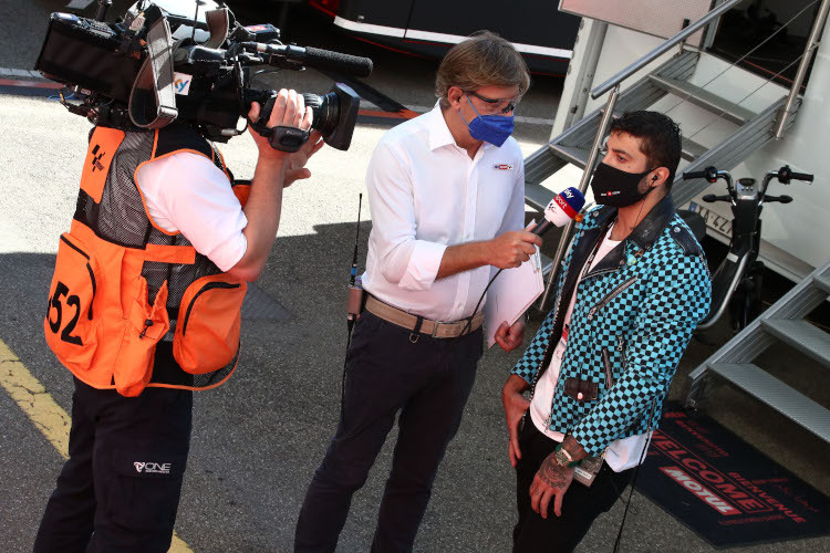 Andrea Iannone (rechts) beim Misano-GP