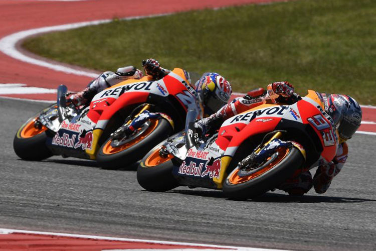 Das Repsol-Honda-Duo Marc Márquez und Dani Pedrosa