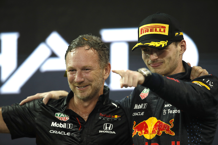 Christian Horner und Max Verstappen