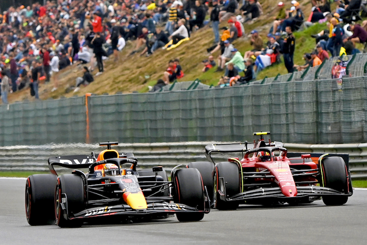 Max Verstappen und Charles Leclerc