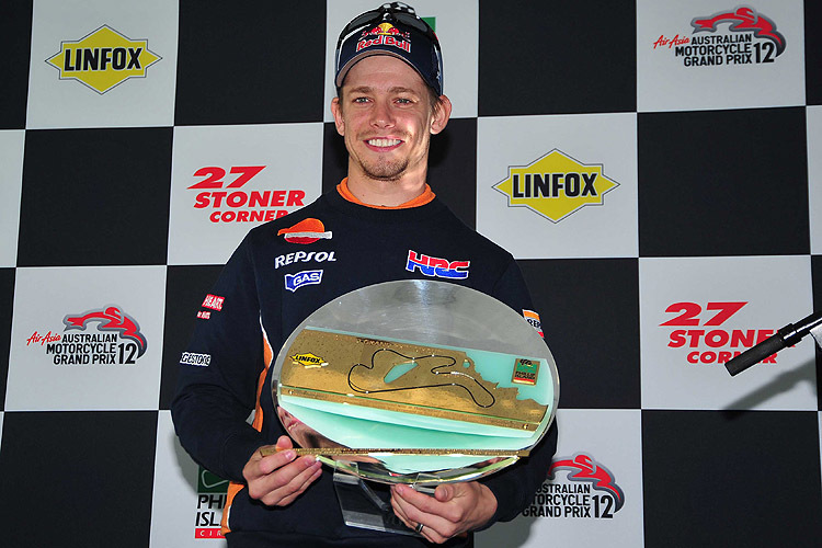 Casey Stoner bei seiner Ehrung in Phillip Island