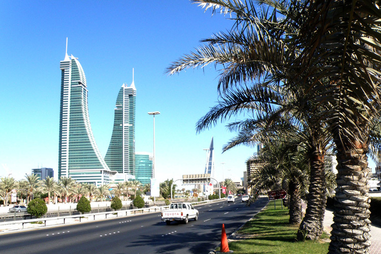 Alles friedlich im Finanzviertel von Bahrain