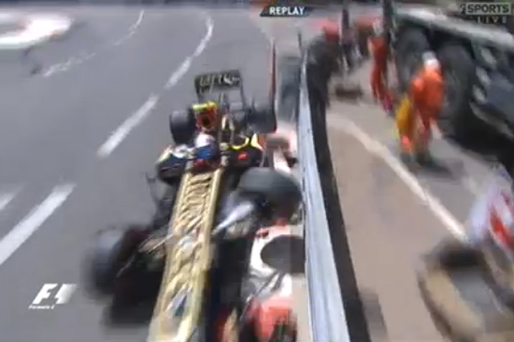 Unfall von Romain Grosjean, wieder einmal