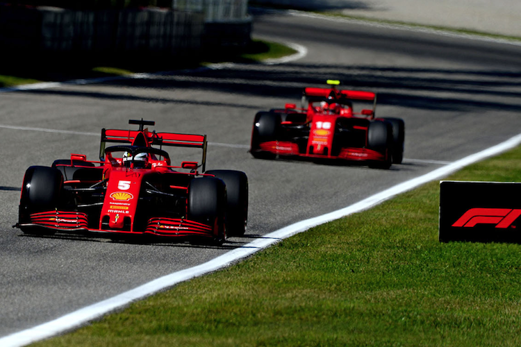 Sebastian Vettel vor Charles Leclerc in Monza