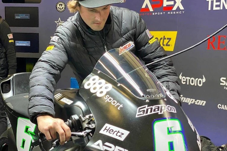 Cameron Beaubier testet seine Moto2-Maschine