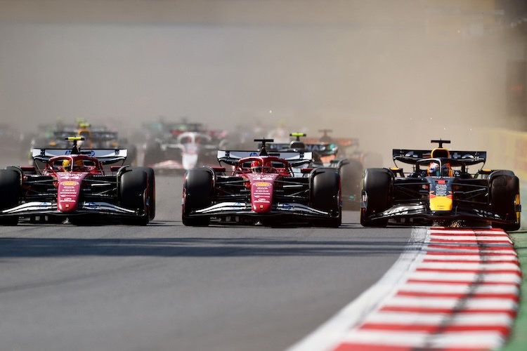 Hamilton, Leclerc, Verstappen