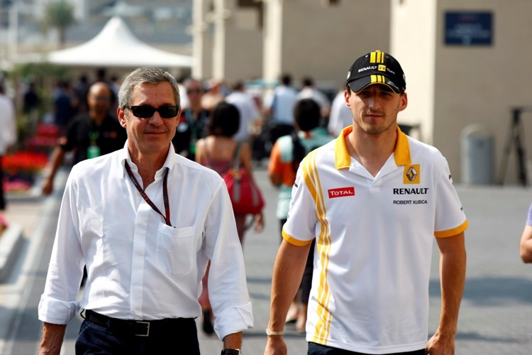 Robert Kubica mit Manager Daniele Morelli (l.)
