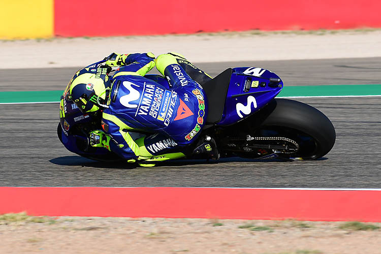 Valentino Rossi fhr auch in Aragón hinterher