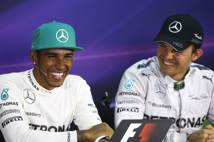 Noch herrscht eitel Sonnenschein zwischen Rosberg und Hamilton