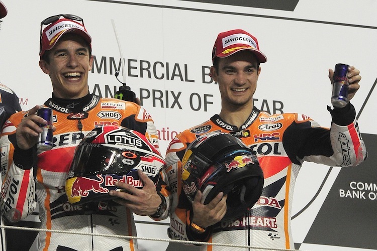 Das Repsol Honda-Duo Marc Márquez und Dani Pedrosa 