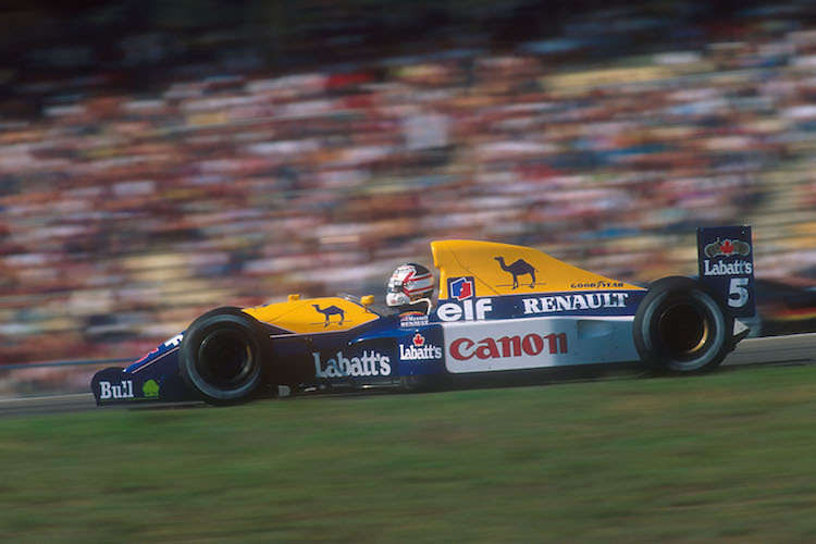 Nigel Mansell 1992 mit seinem Williams