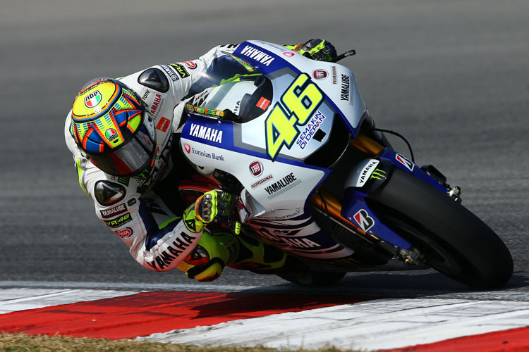 Valentino Rossi heute beim Sepang-Test 2014: Bisher ist von MoviStar nichts zu sehen